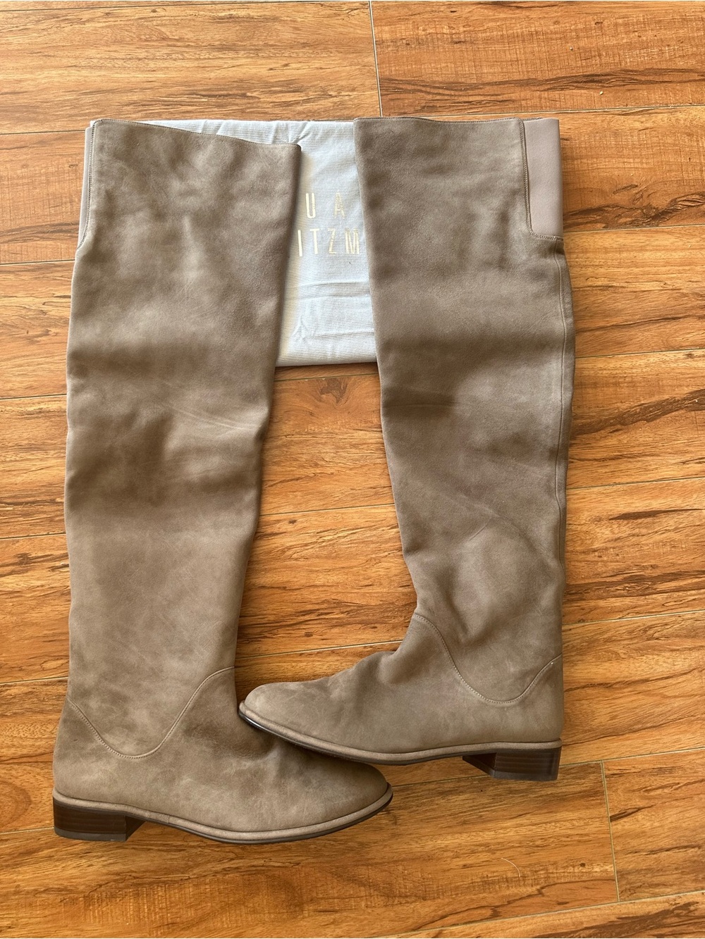 Stuart Weitzman Khaki Suede Over-the-Knee Boots Size 39 EU